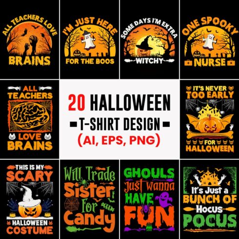 Buy Halloween t-shirt design bundle 3- 100 designs - Buy t-shirt designs