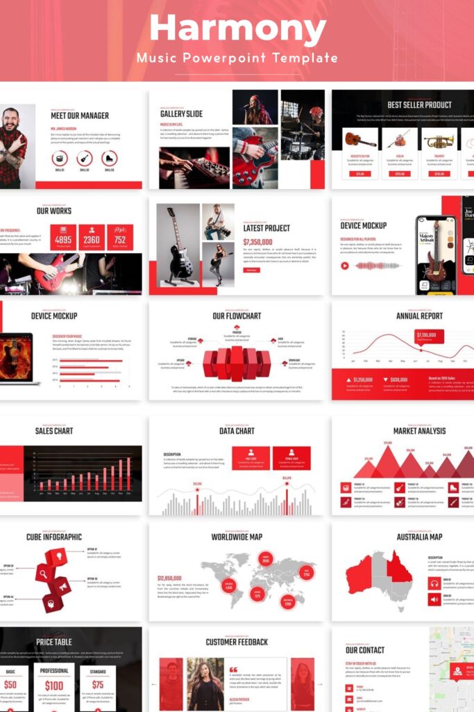 Harmony - Music Powerpoint Template – MasterBundles