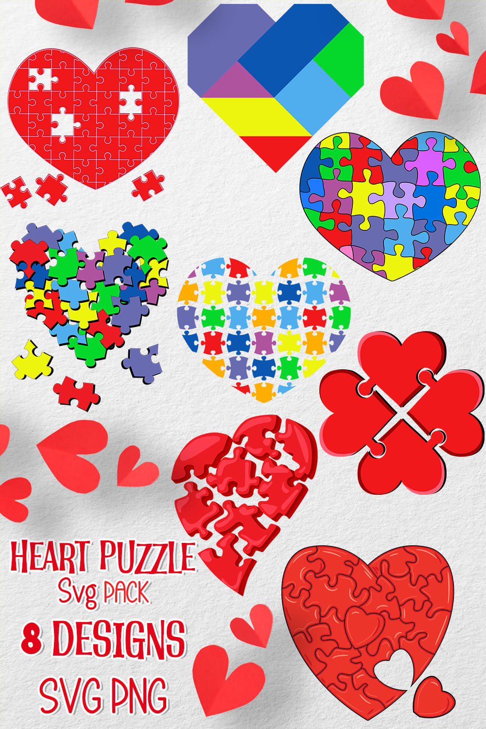 Heart puzzle svg - pinterest image preview.