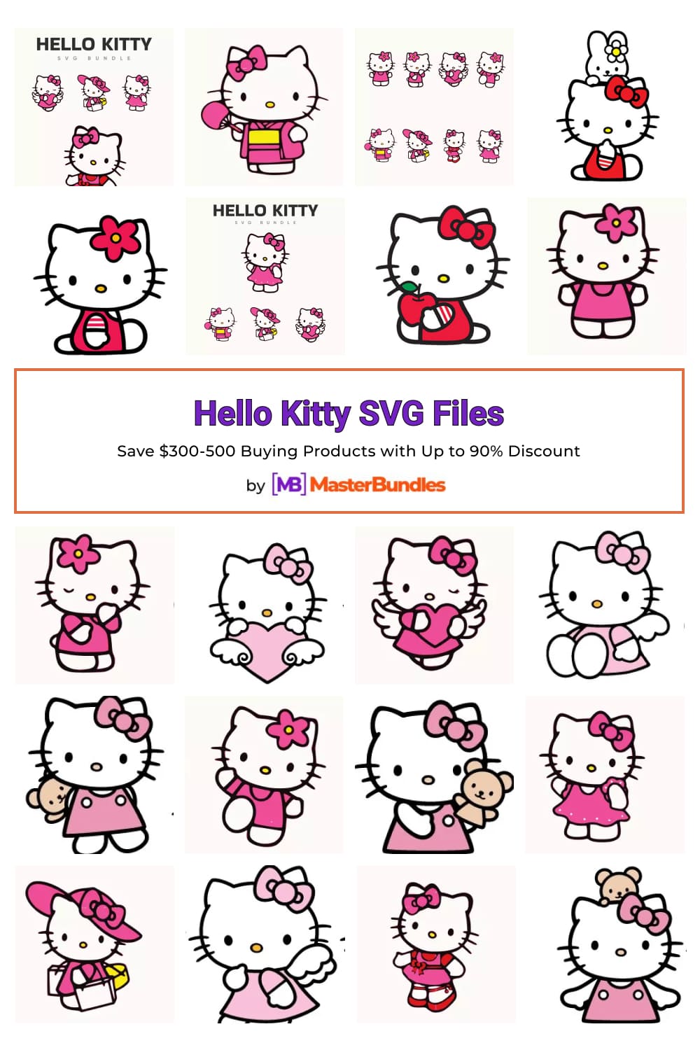 Hello Kitty SVG Files for pinterest.