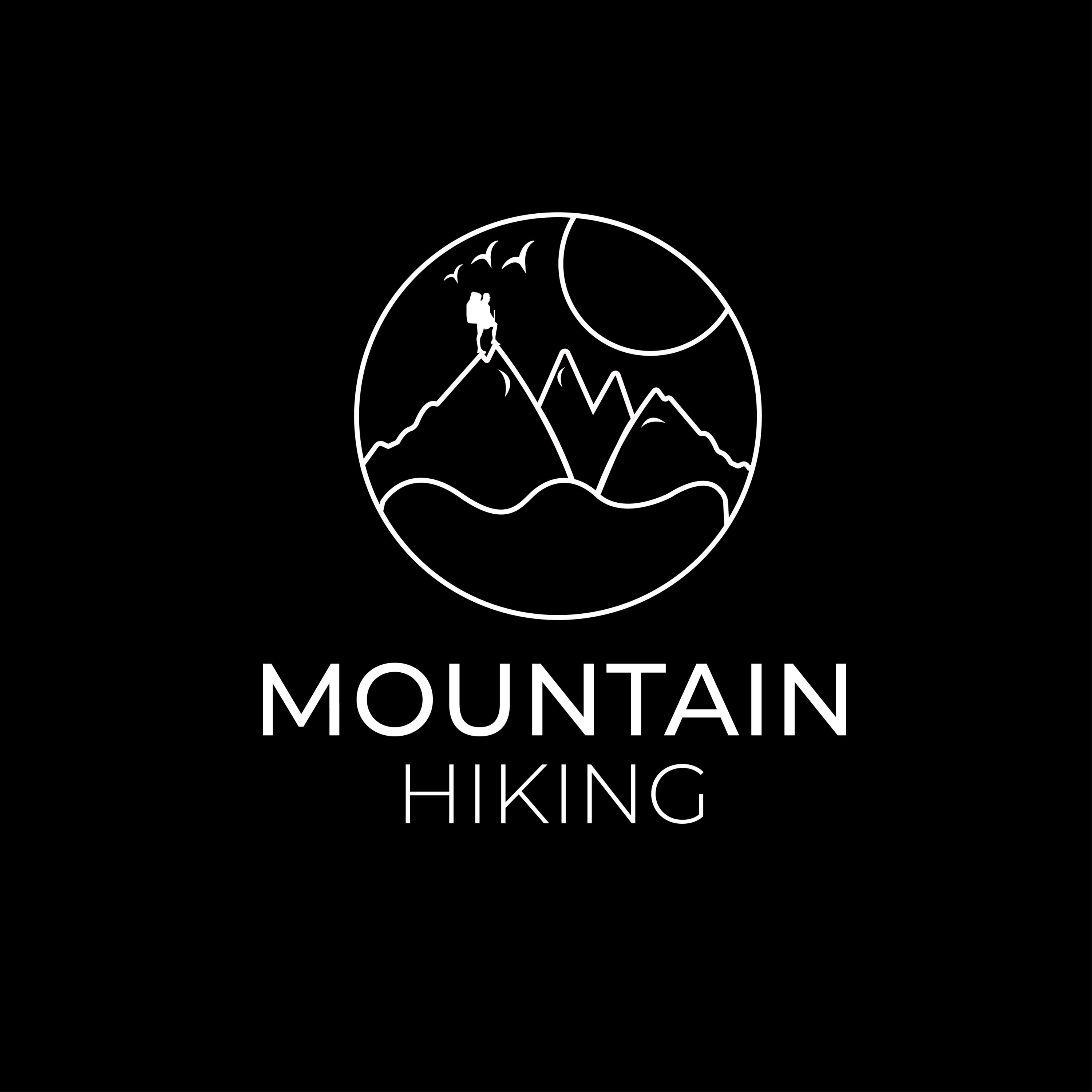 Mountain Hiking Logo Design Template