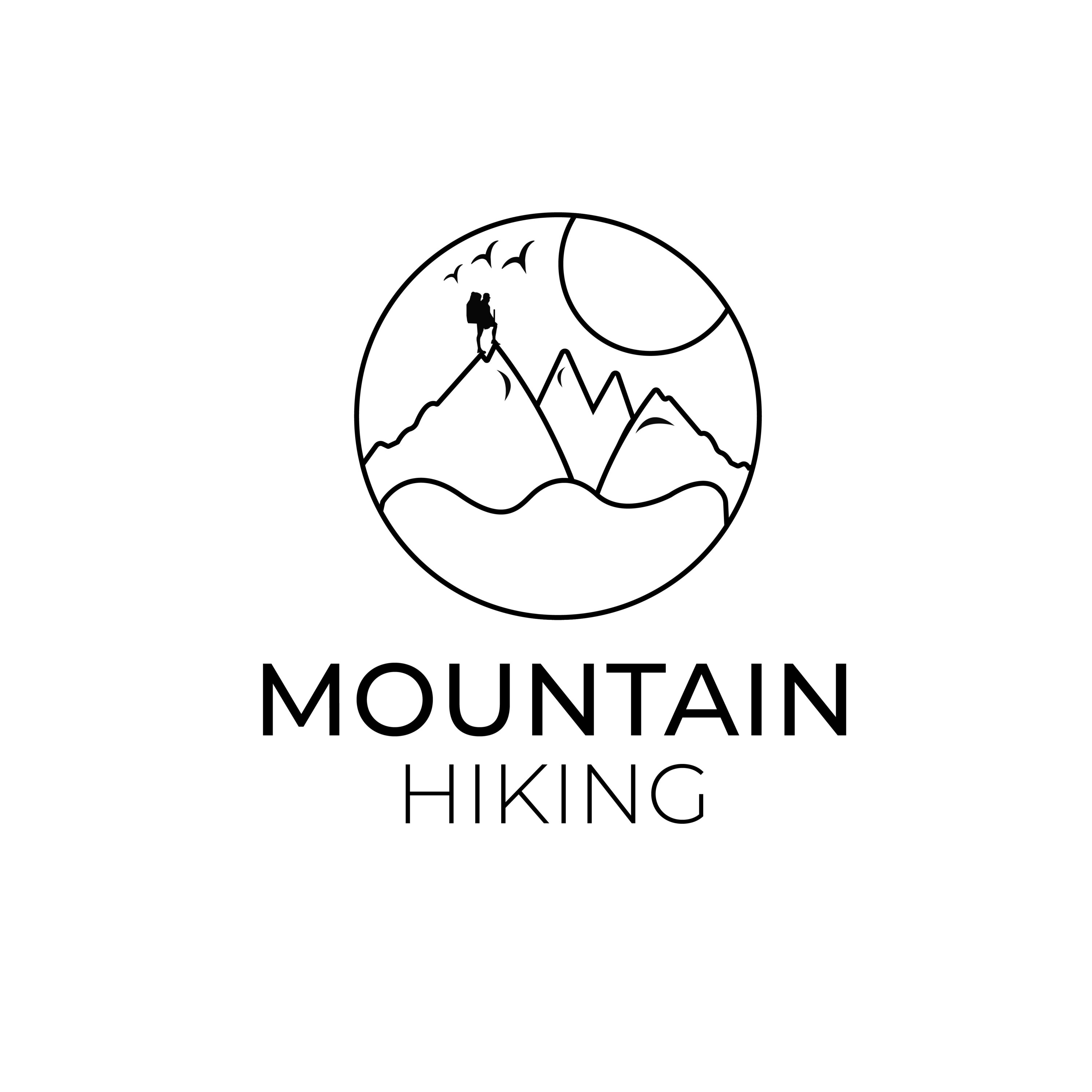 Mountain Hiking Logo Design Template