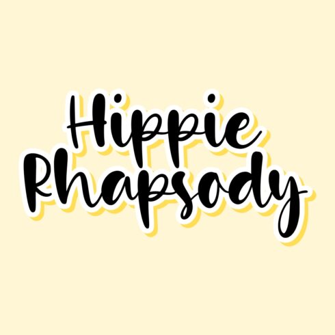 Hippie Rhapsody a Modern Cursive Letters Font cover image.