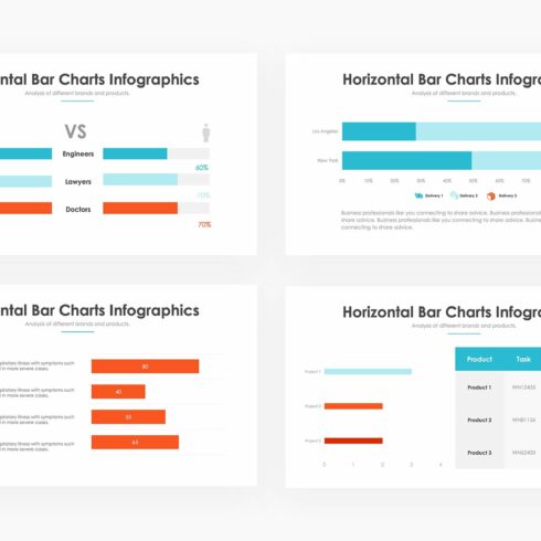 Horizontal Bar Charts - PowerPoint | Master Bundles