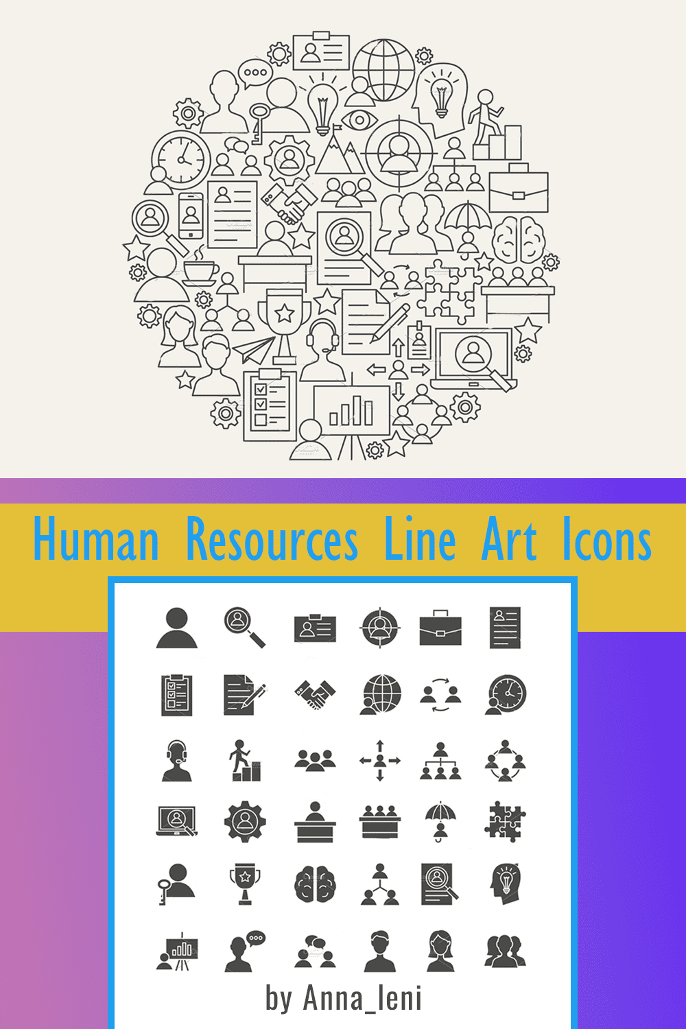 human resources line art icons pinterest
