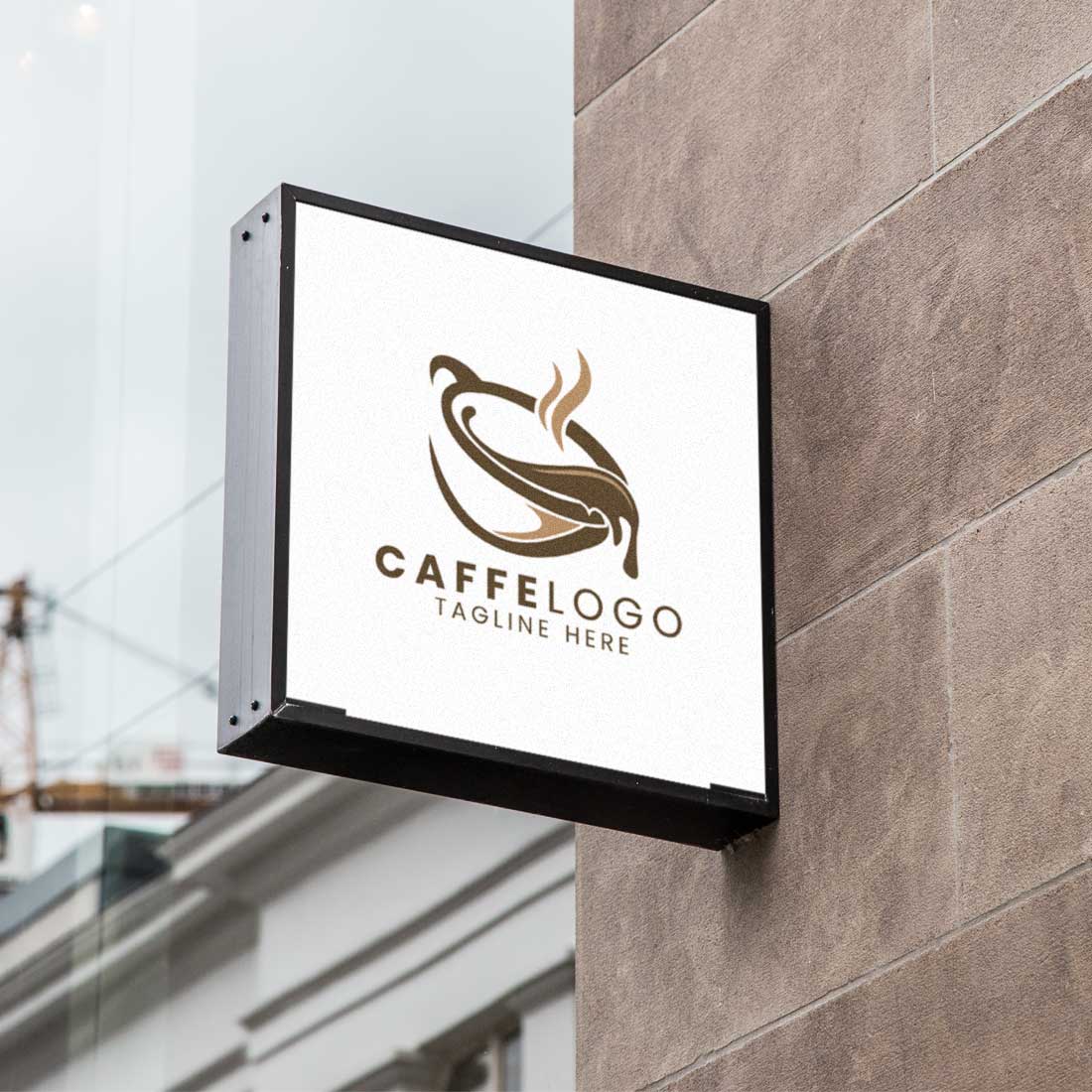 Caffe Logo Template previews.