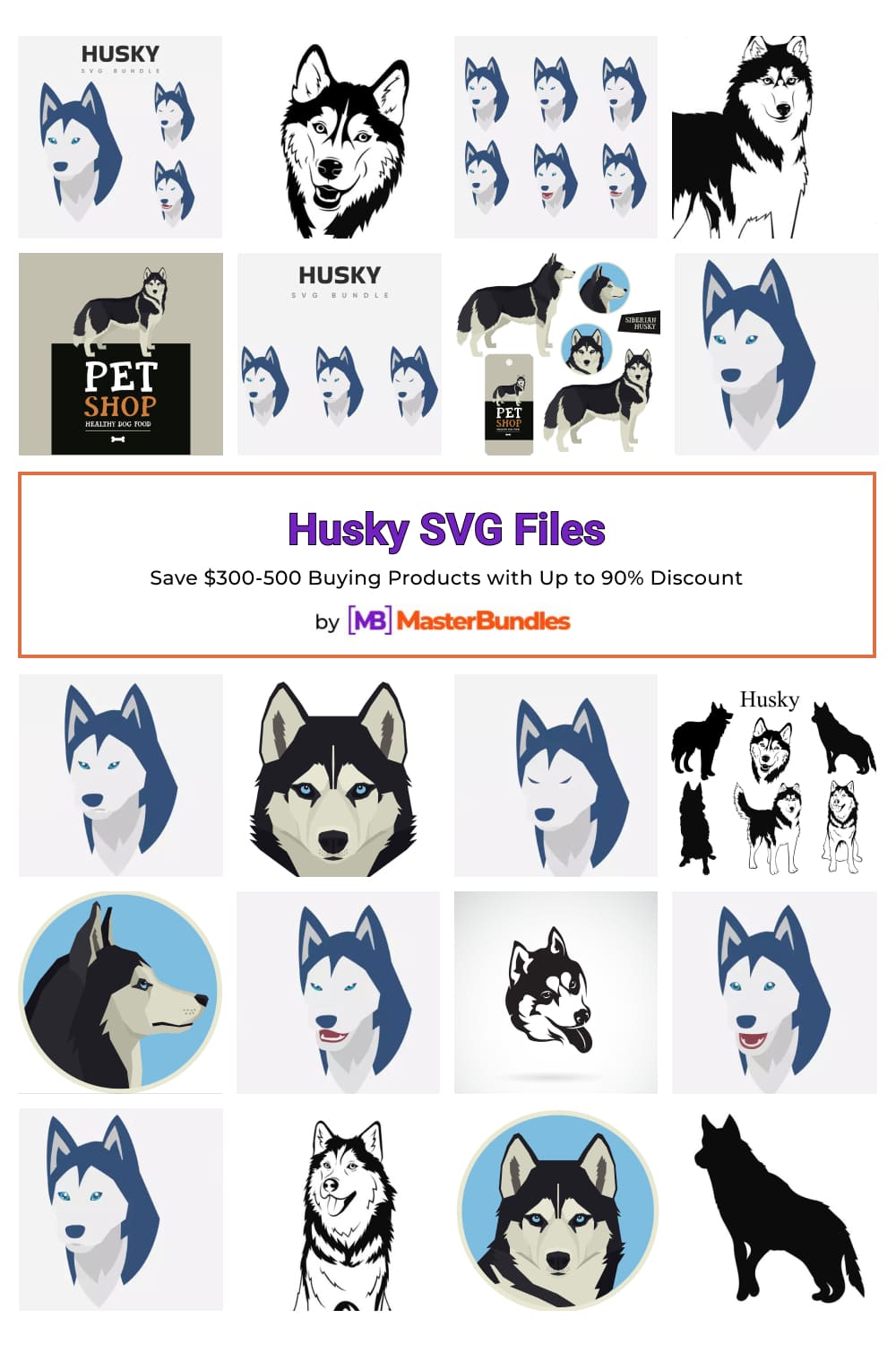 Husky SVG Files for pinterest.