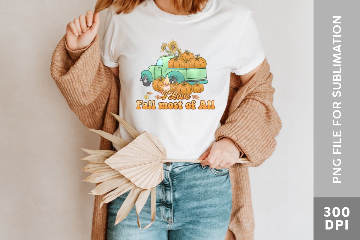 Fall Truck PNG Sublimation Bundle, i love fall.