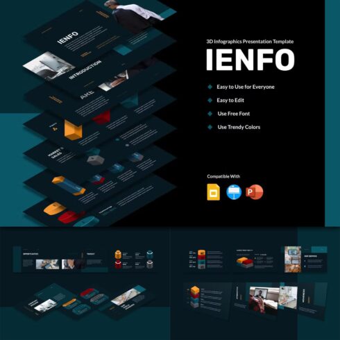 3d infographics presentation - main image preview.