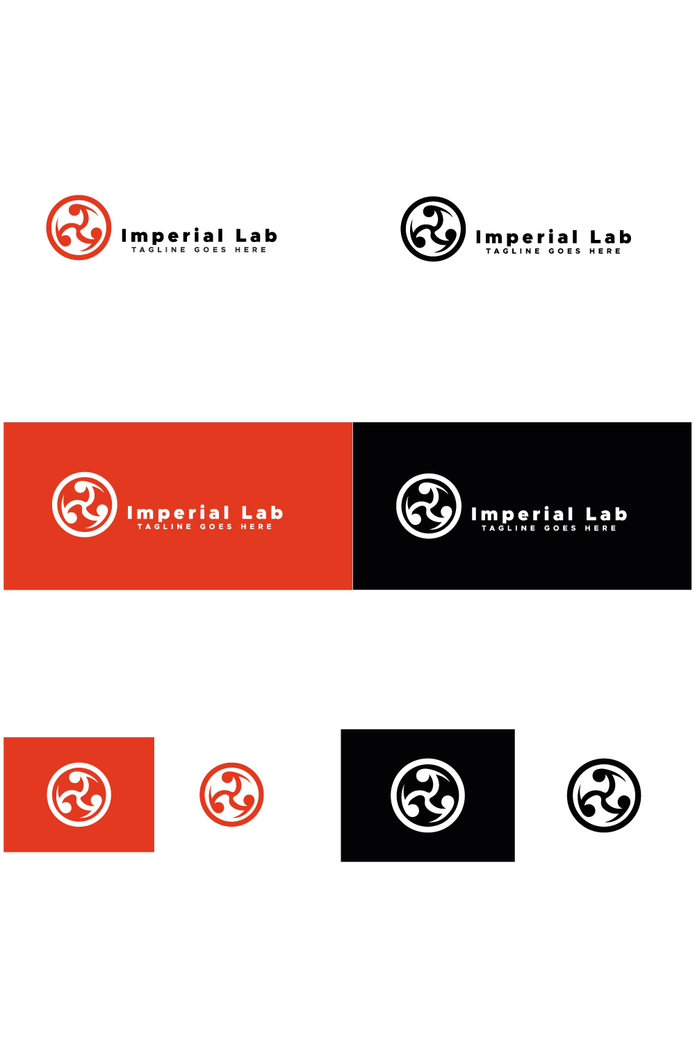 Imperial Lab Professional Logo Design Template Only 12$ pinterest image.