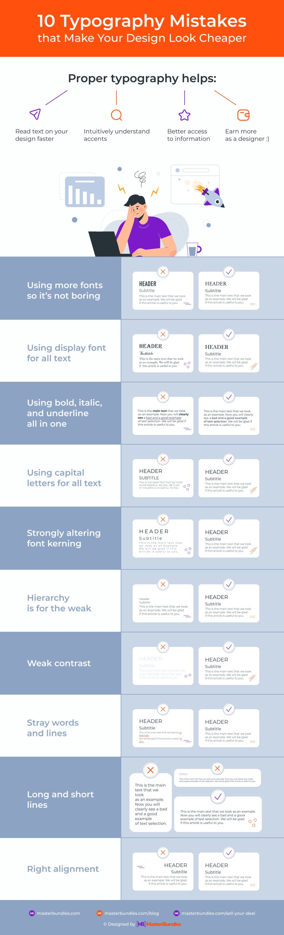 10 Typography Mistakes that Make Your Design Cheaper in Infographic.