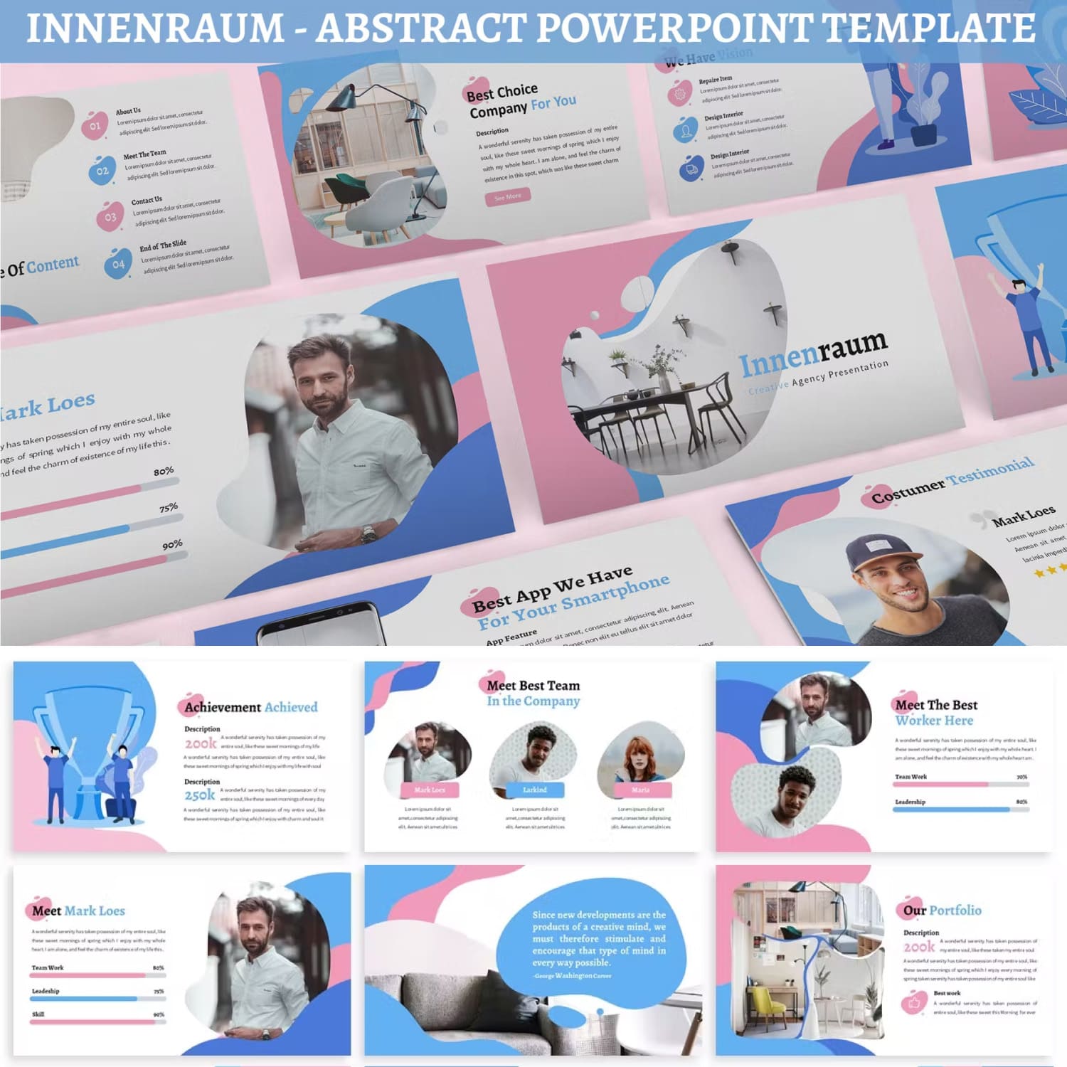 Innenraum abstract powerpoint template - main image preview.
