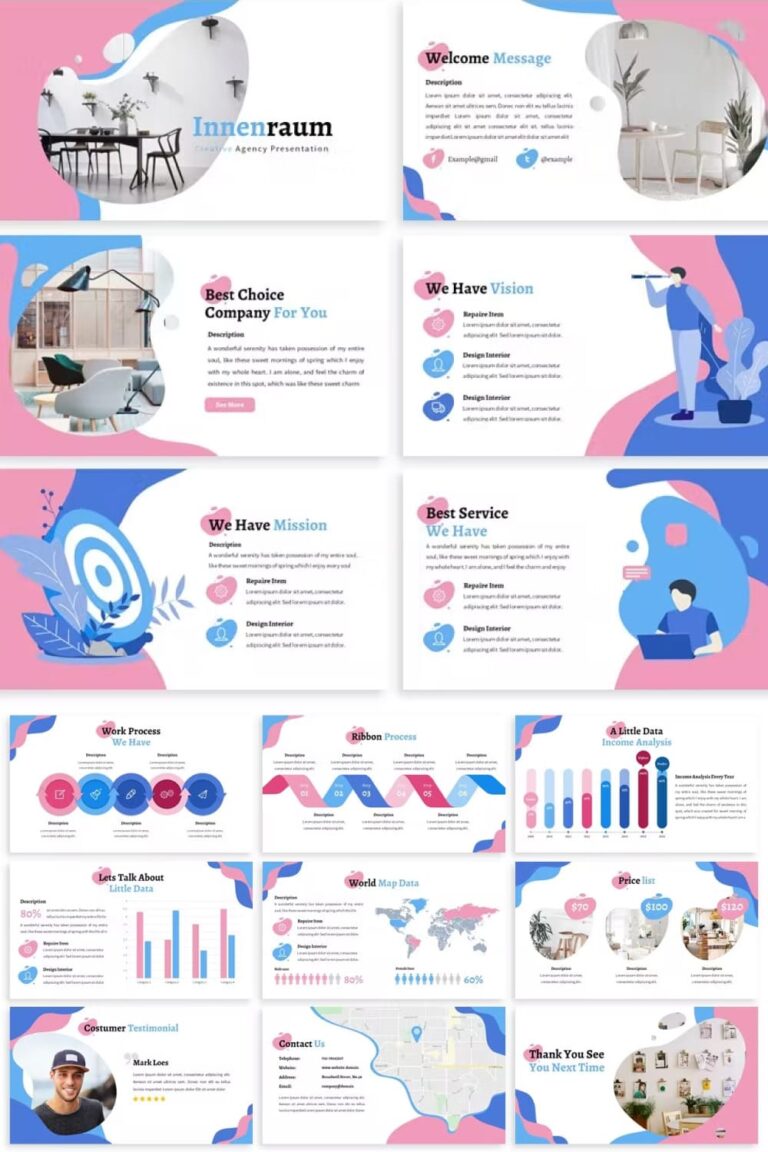 Innenraum - Abstract Powerpoint Template – MasterBundles