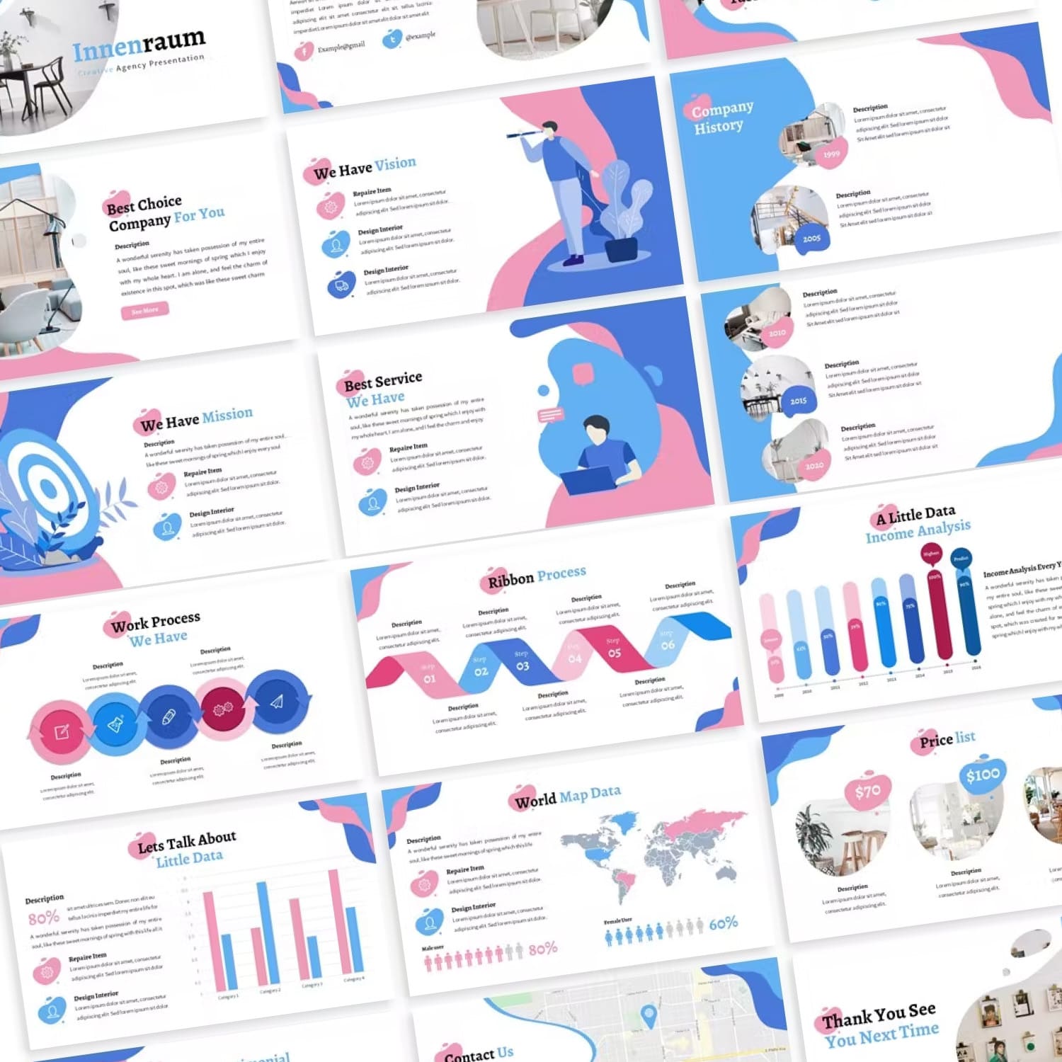 Innenraum abstract powerpoint template from SlideFactory.