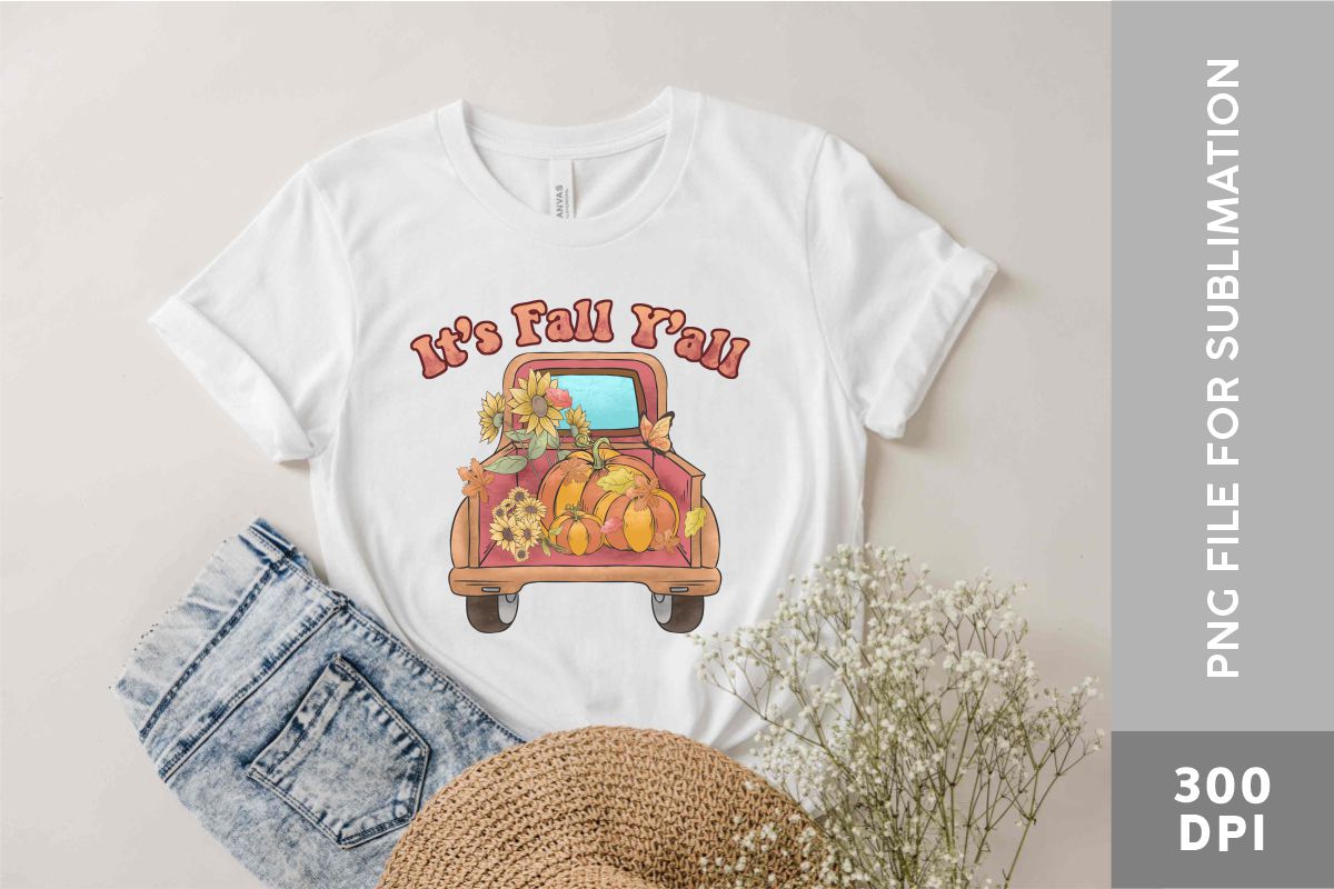 Fall Truck PNG Sublimation Bundle, it s fall y all.