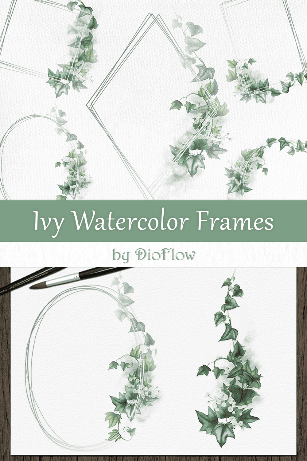 ivy watercolor frames pinterest