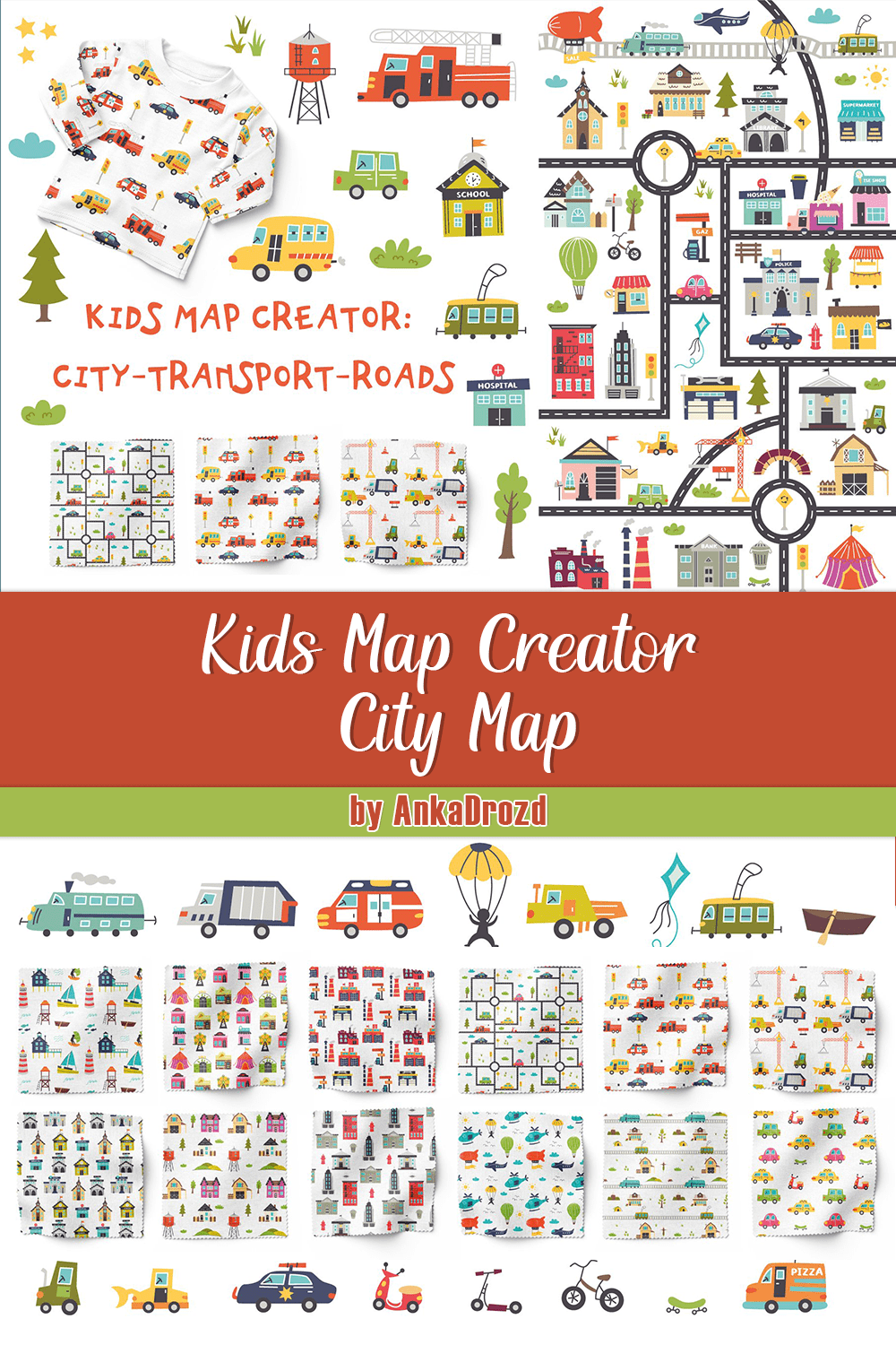 Kids Map Creator. City Map – MasterBundles