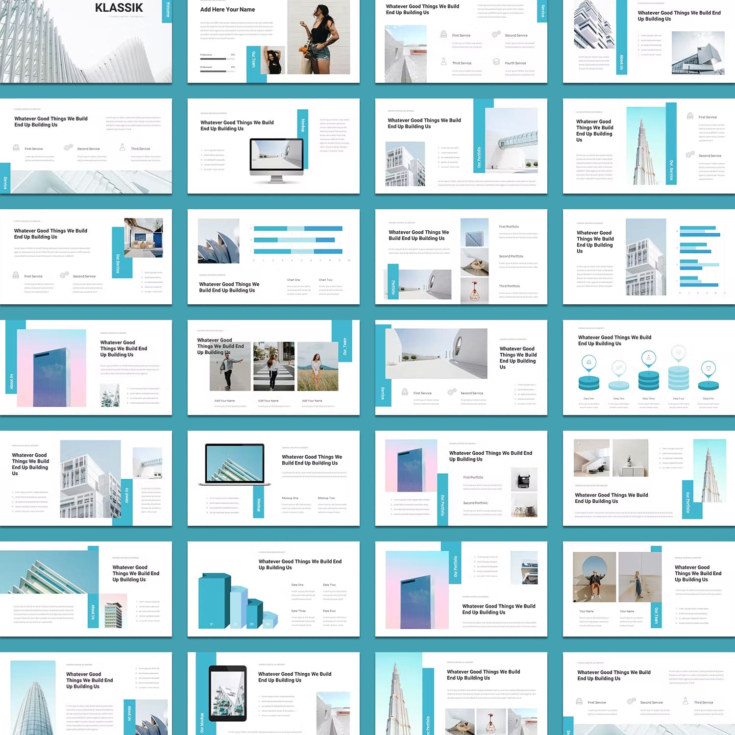 Klassik architecture powerpoint template created by naulicrea.