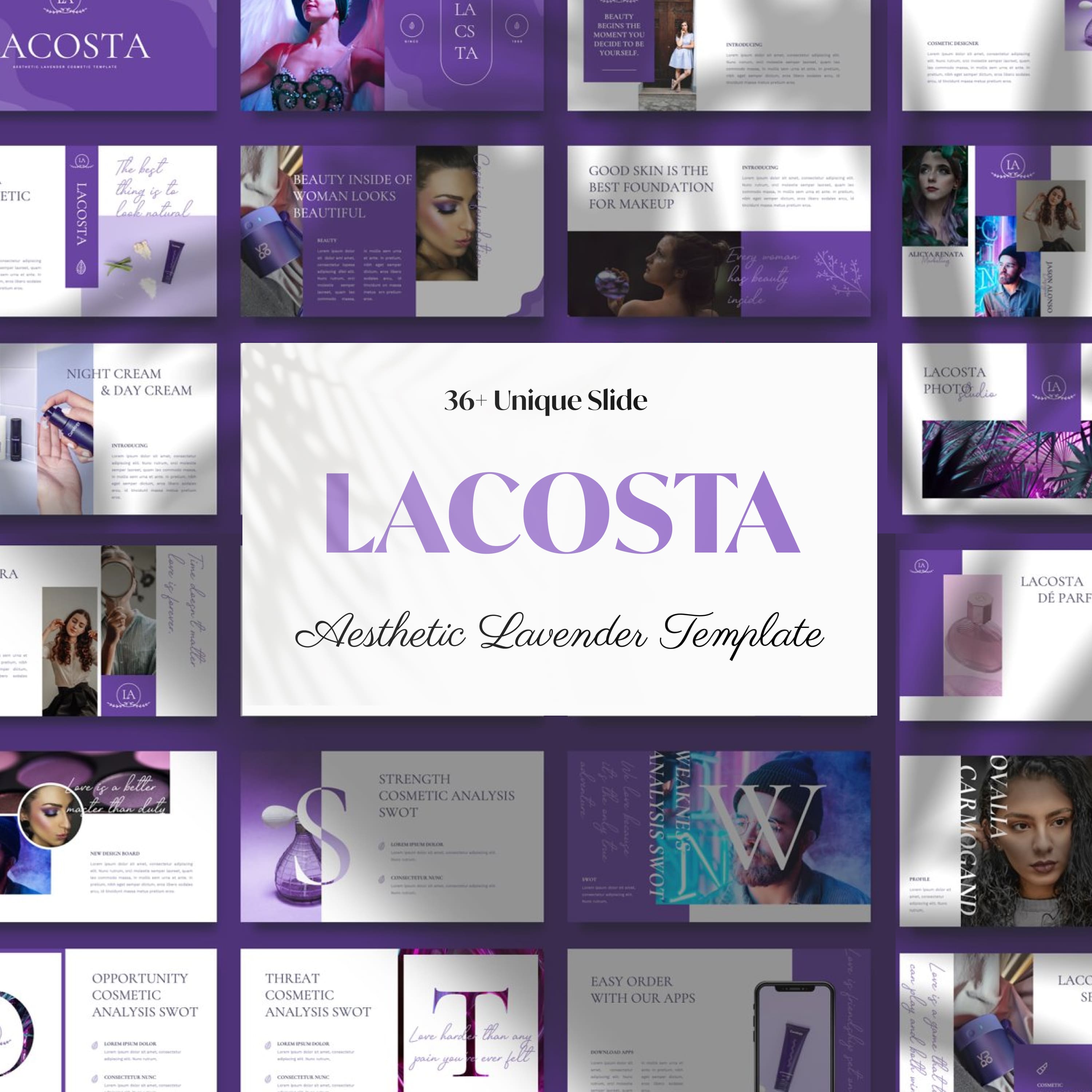 LACOSTA- Aesthetic Lavender Template cover.