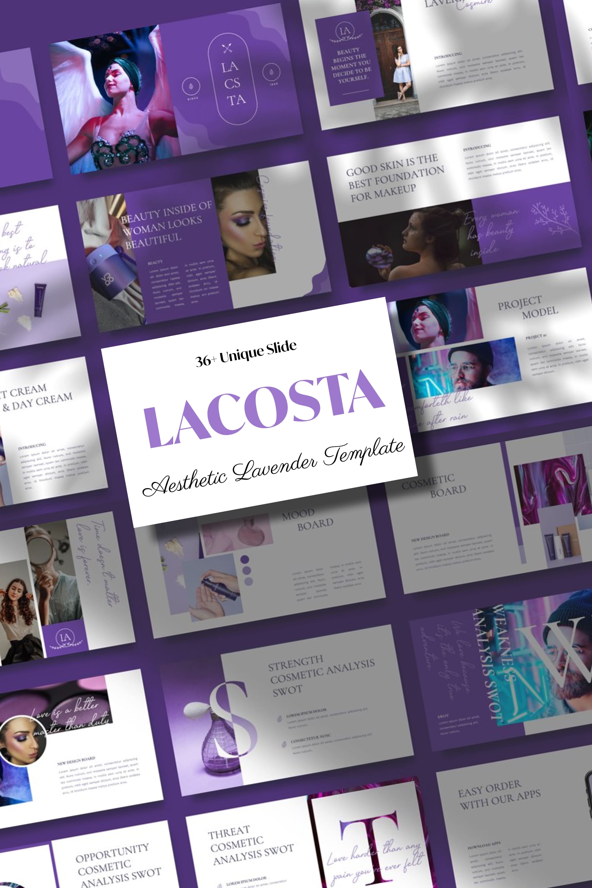 lacosta aesthetic lavender template pinterest