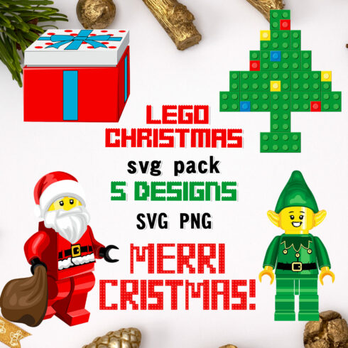 Lego christmas svg - main image preview.