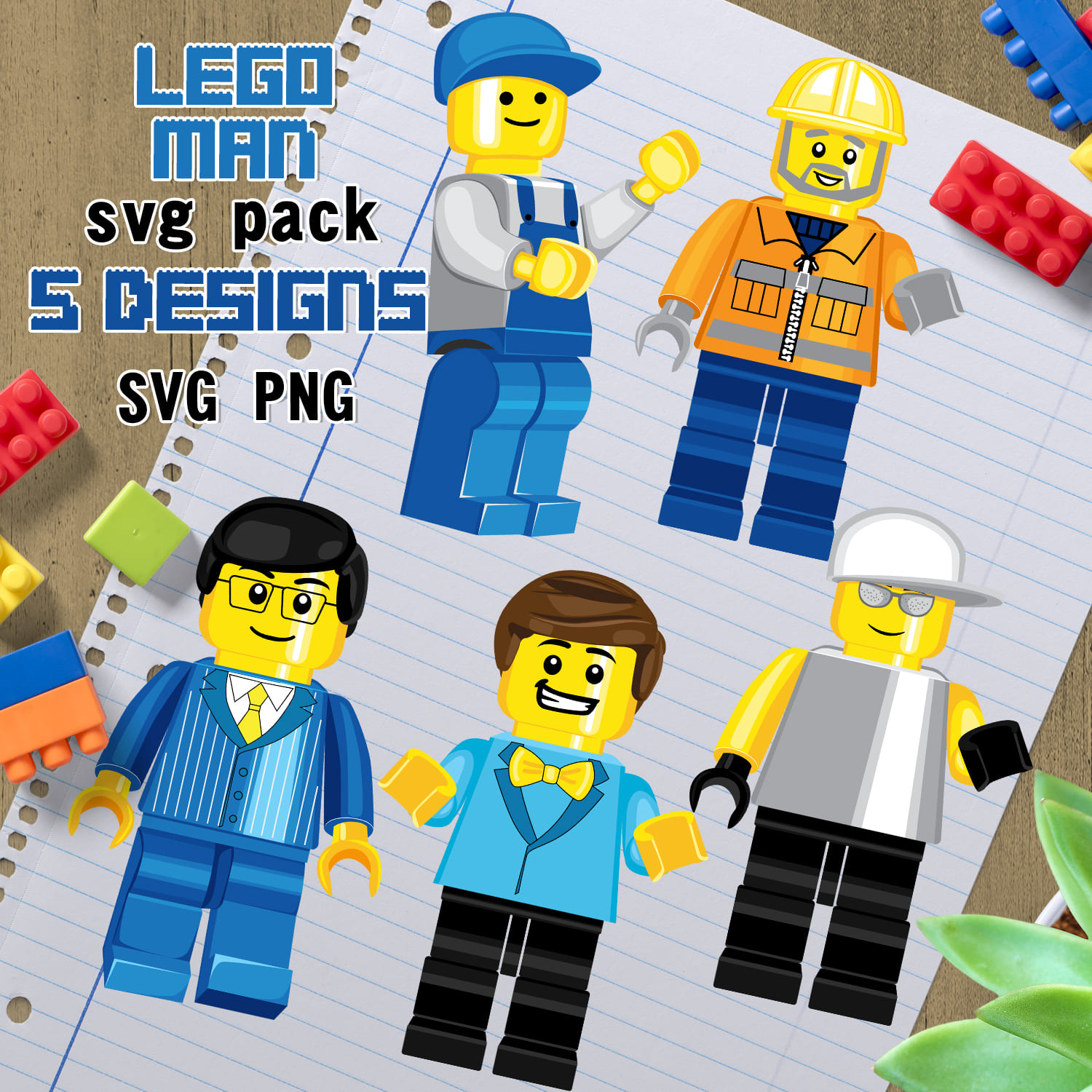 Lego man svg - main image preview.