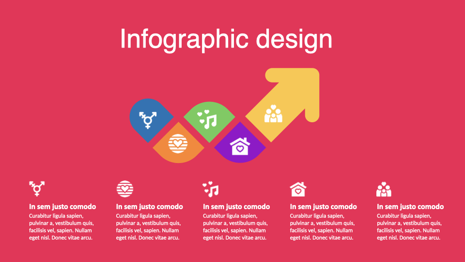 Creative infographic in a bright colors.