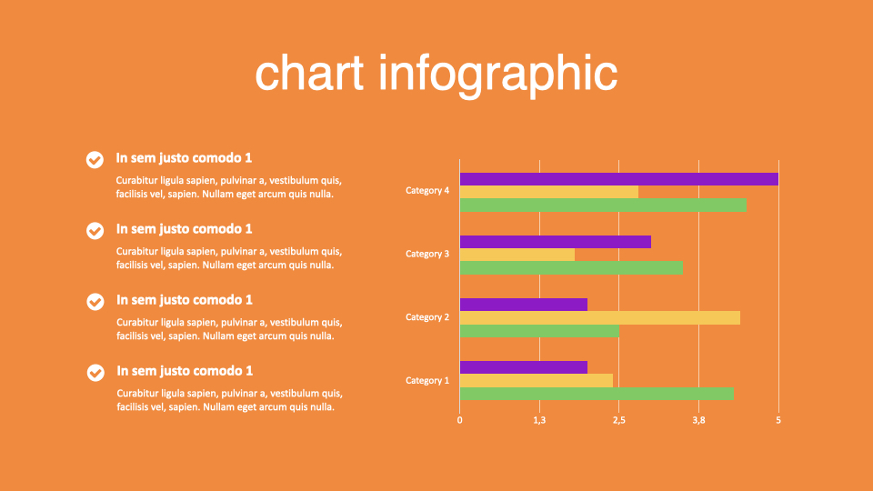 Multicolor chart infograohic.