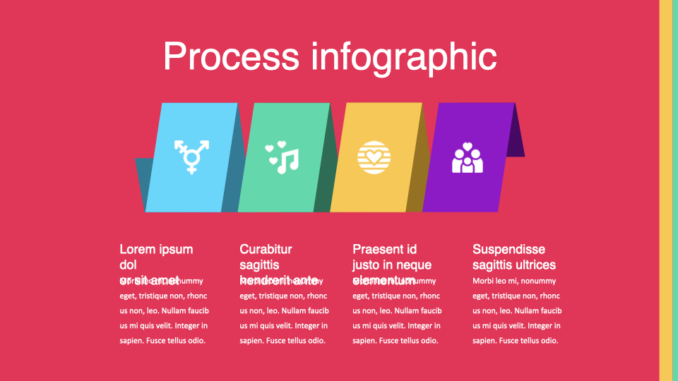 Multicolor process infographic.