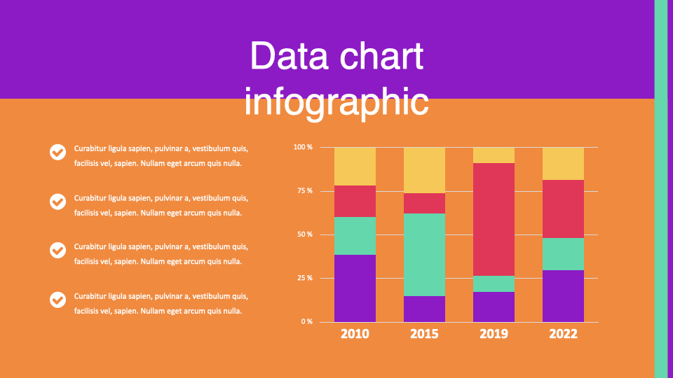 Colorful data chart infigraphic.