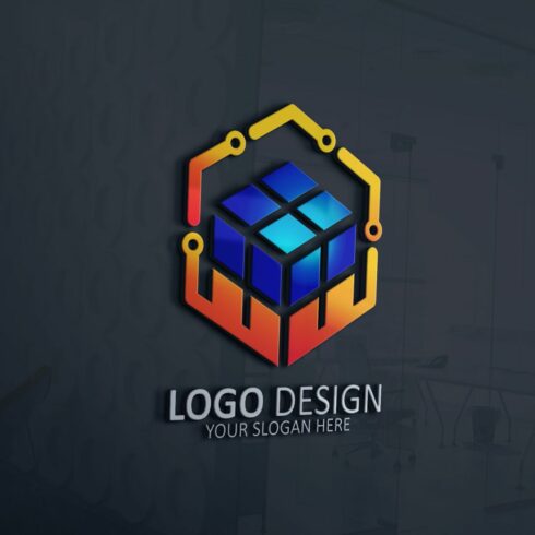 Solar Tech Logo Design Template cover image.