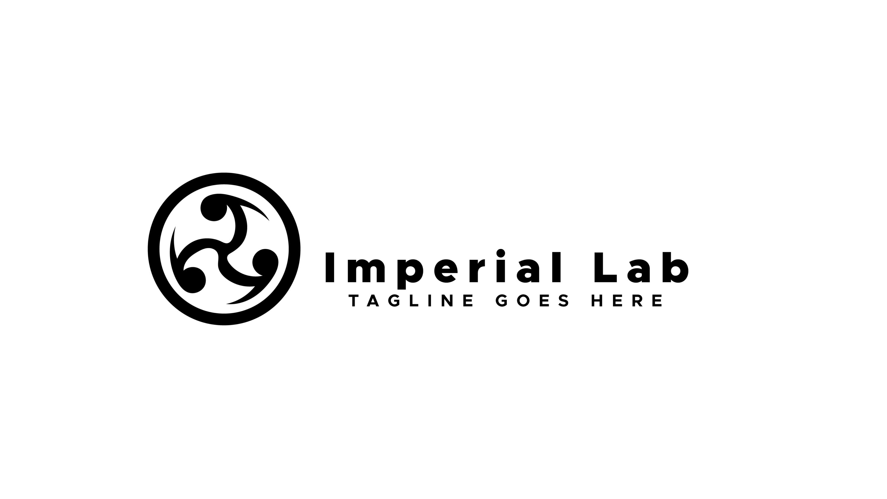 Imperial Lab Professional Logo Design Template Only 12$, black logo on white background.