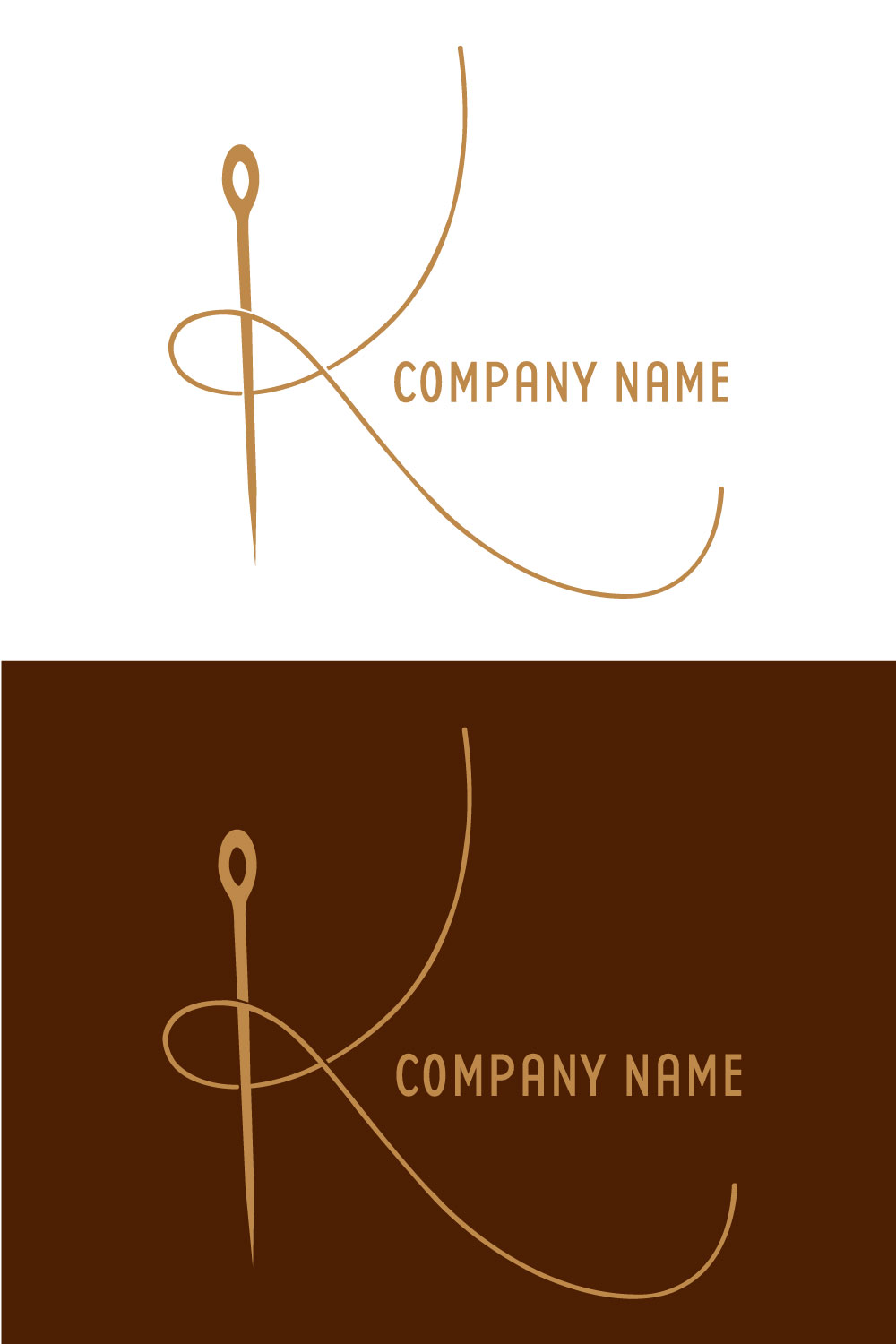 Clothing Brand Logo Design Vector pinterest image.