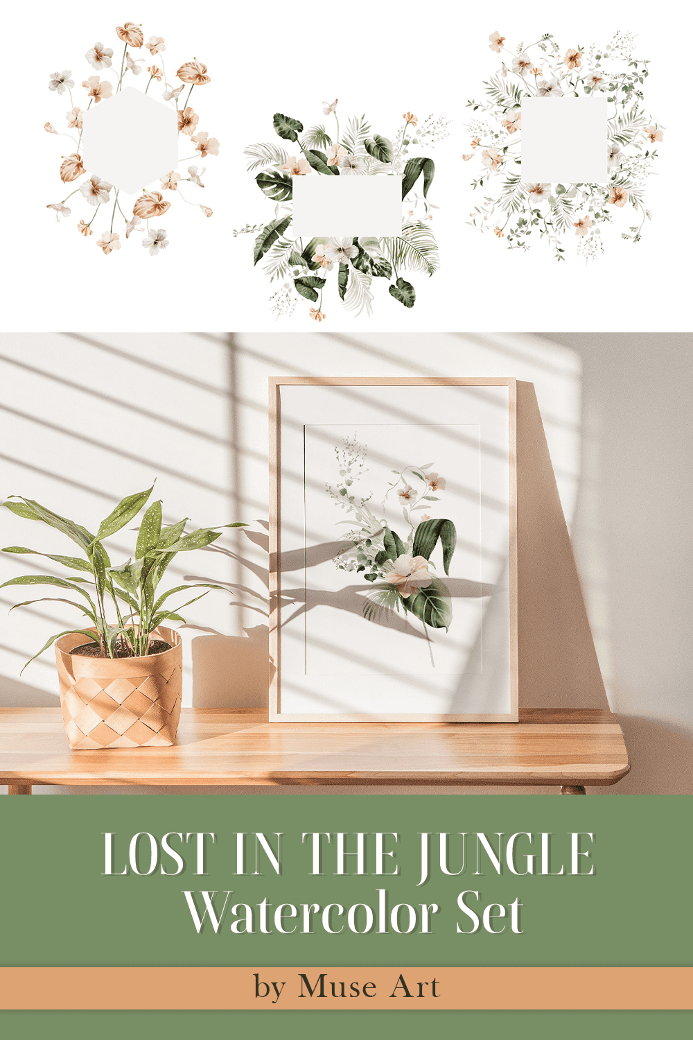 lost in the jungle watercolor set pinterest