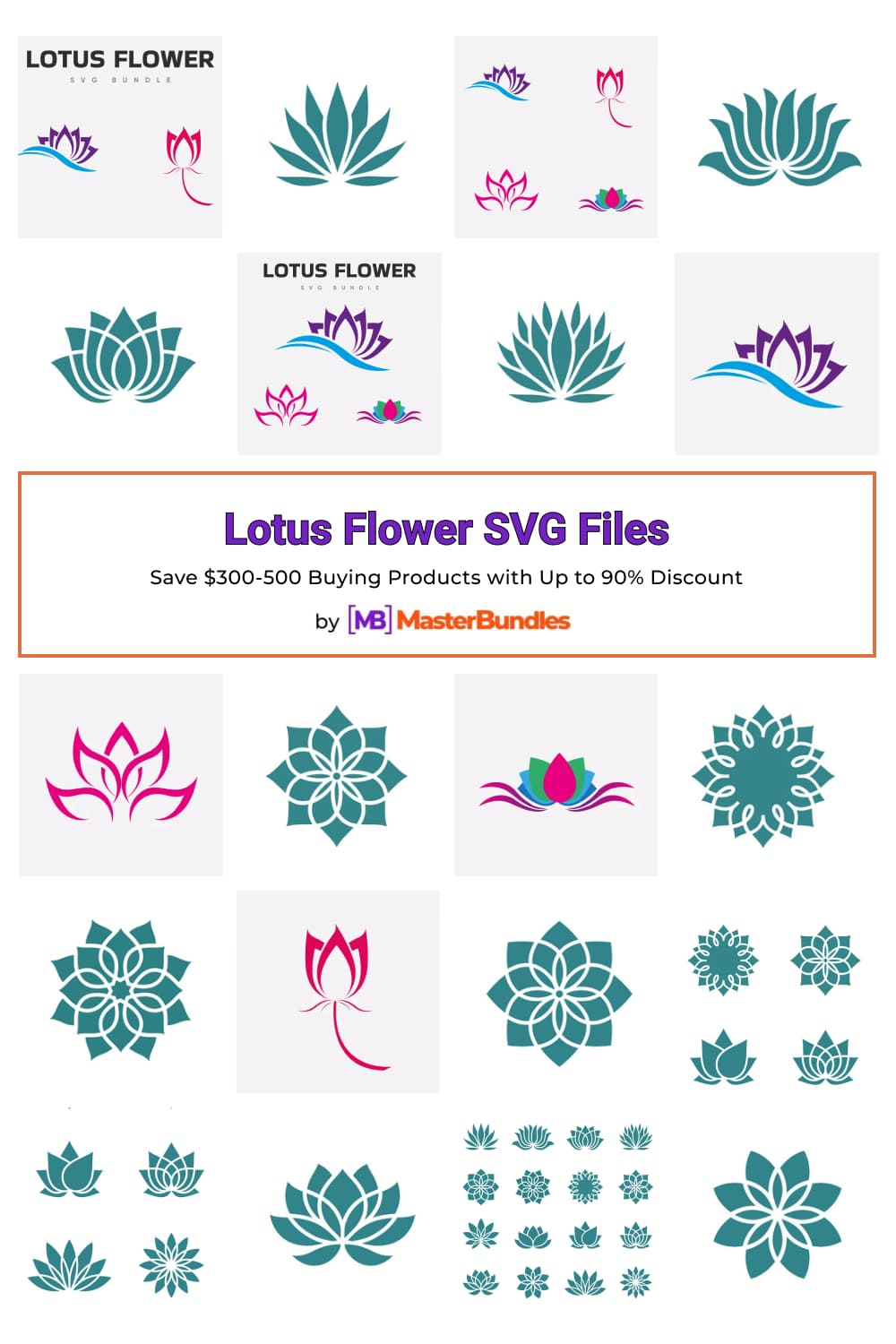 Lotus Flower SVG Files for pinterest.