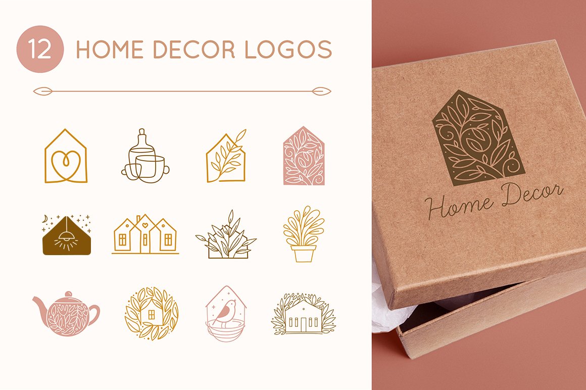 Pastel logos for modern real estate project.
