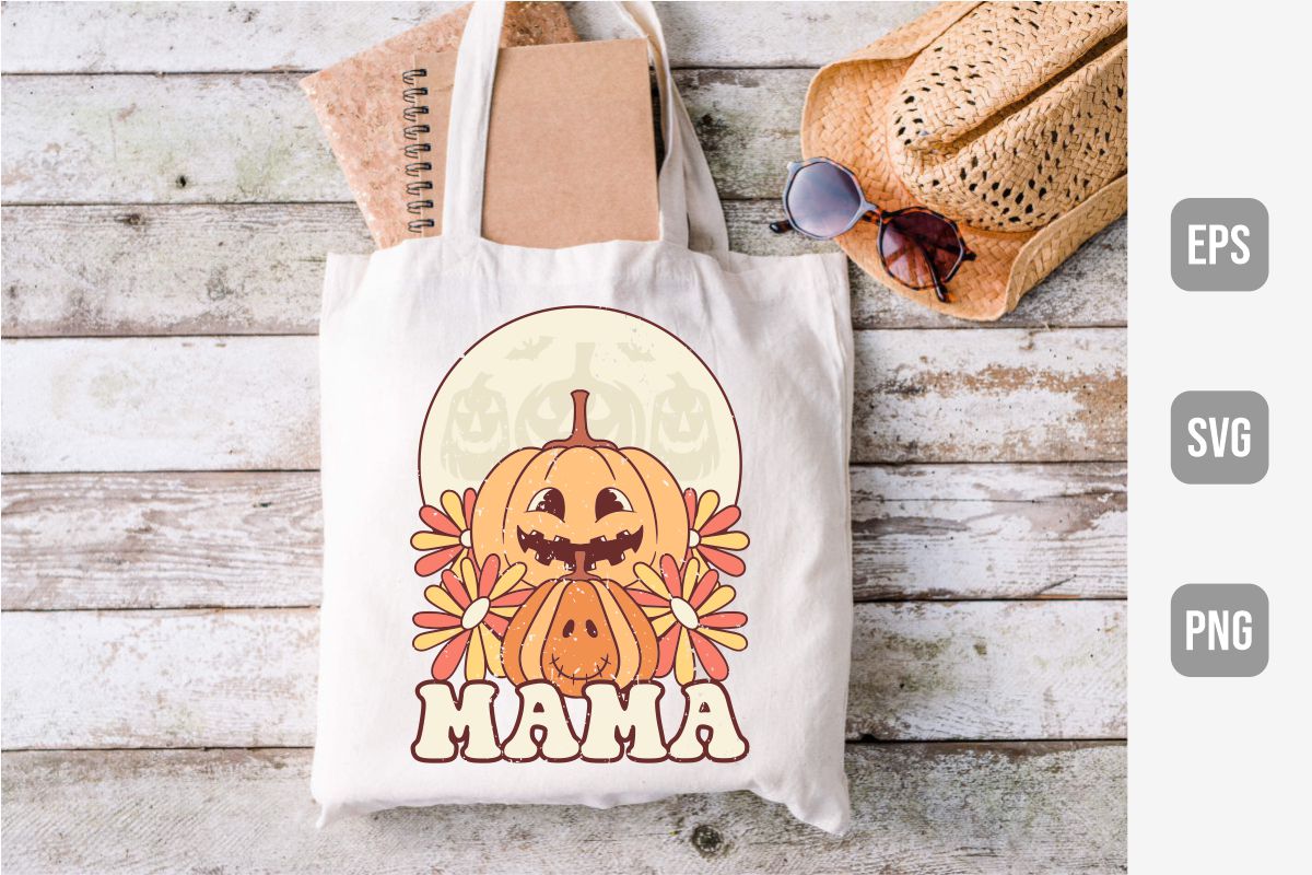 Retro Cute Fall Halloween Sublimation Designs Bundle, mama.