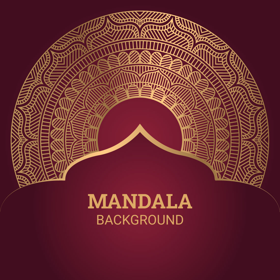 Luxury Mandala Vector with Golden Style Background cover image.