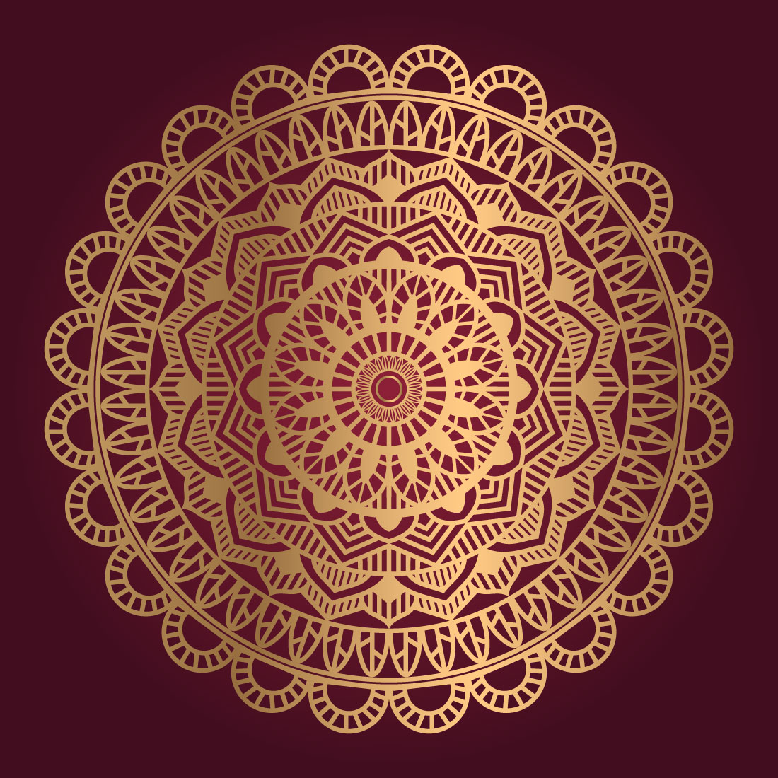 Luxury Mandala Vector with Golden Style Background cover image.