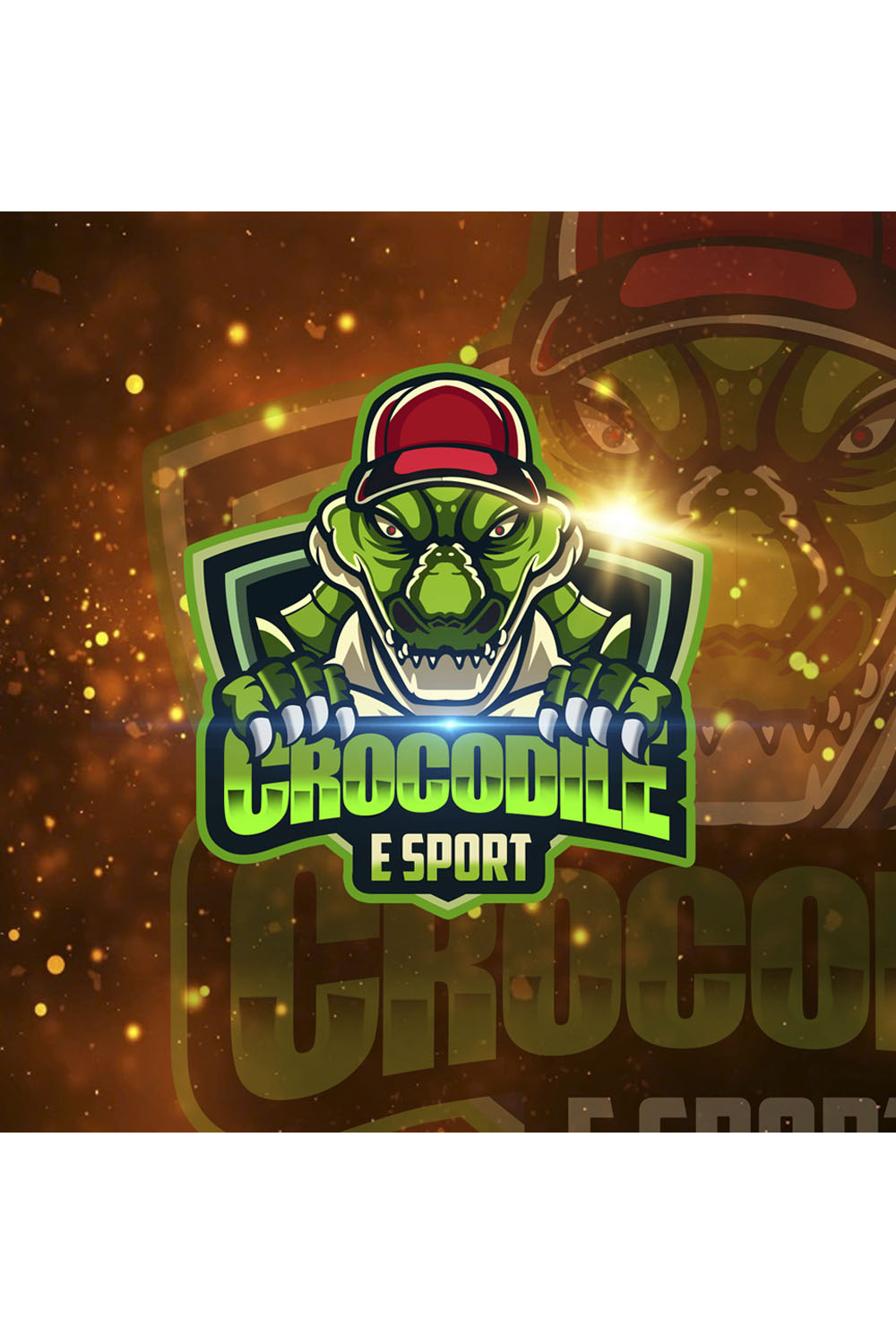 Crocodile Mascot Logo pinterest image.