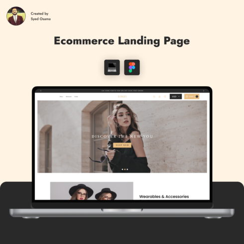 Ecommerce Landing Page Cover Image.