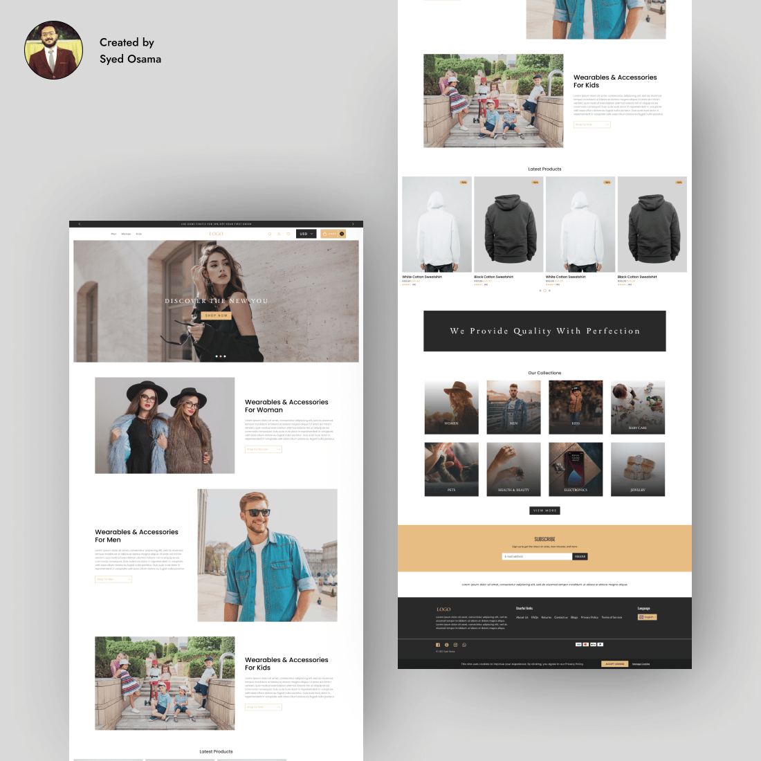 Ecommerce Landing Page Preview Image.