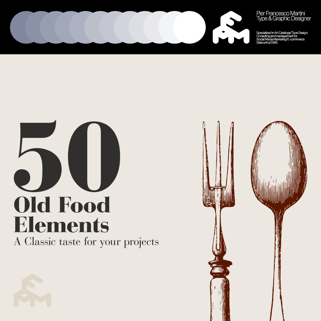 50 Old Food Elements cover image.