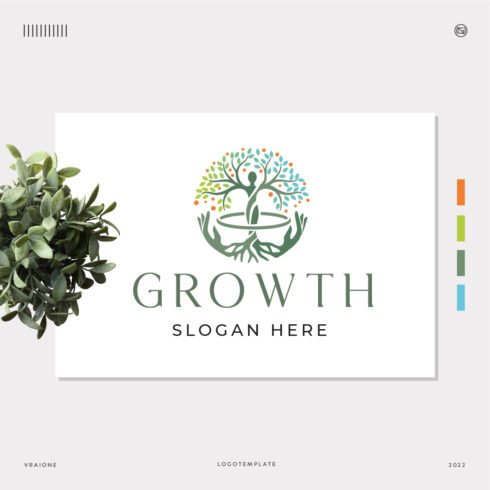 Growth Logo Template cover image.