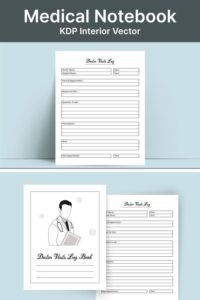 Medical Notebook KDP Interior Vector – MasterBundles
