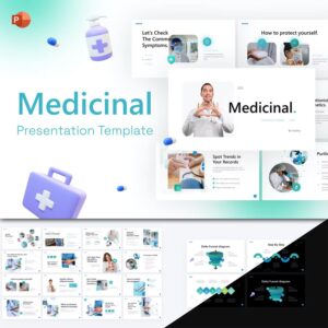 Medicinal 3D Illustration PowerPoint Template – MasterBundles