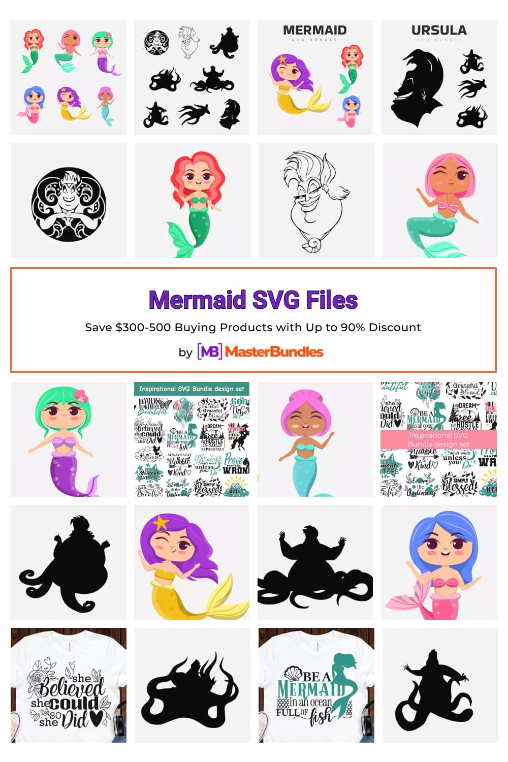 Mermaid SVG Files for Pinterest.