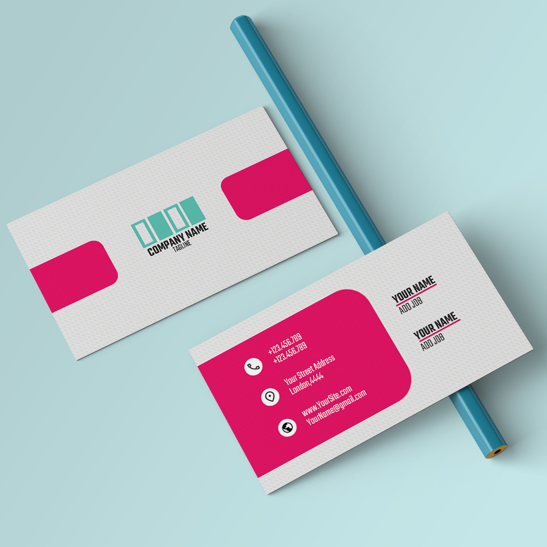 Corporate Business Card in 4 Colors Bundle facebook image.