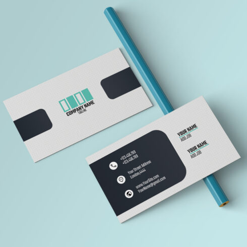 Corporate Business Card in 4 Colors Bundle cover image.