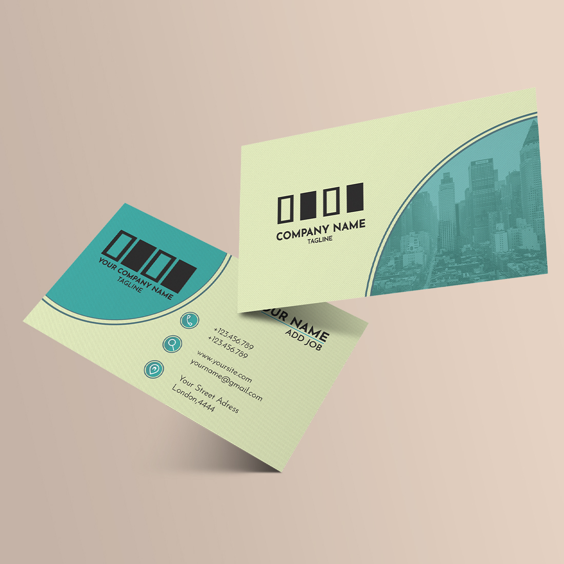Modern Real State Business Card Preview Image.